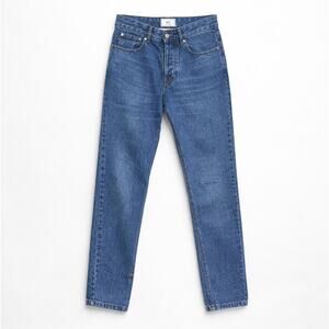AMI Alexandre Mattiussi Classic Straight Jeans Used Blue Sz 28 $380 {3V1}